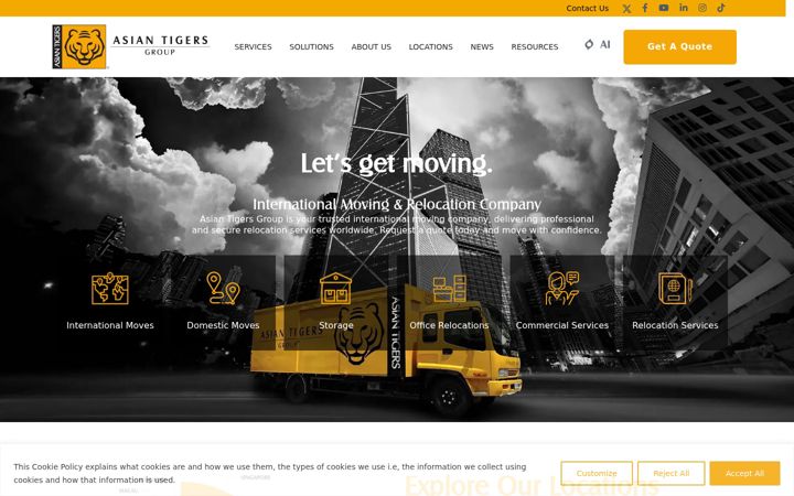 Screenshot of asiantigersgroup.com