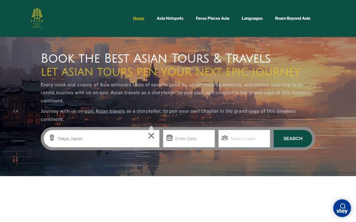 Screenshot of asiantoursandtravels.com
