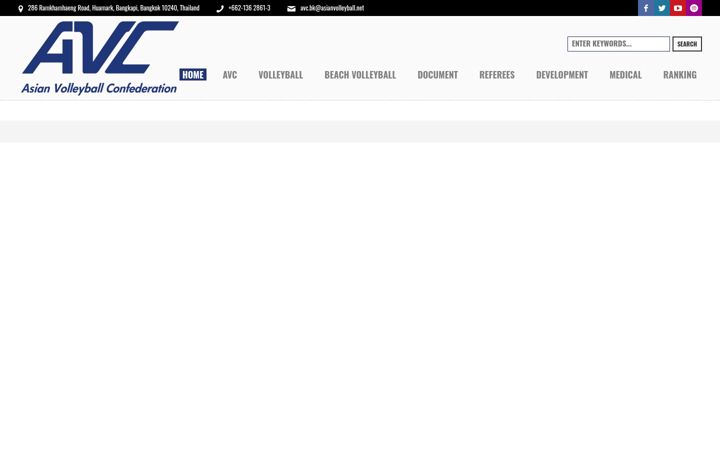 Screenshot of asianvolleyball.net