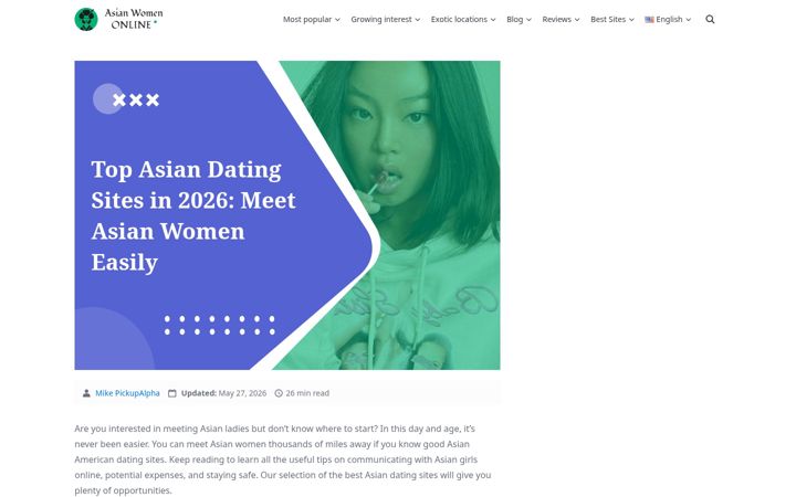 Screenshot of asianwomenonline.org