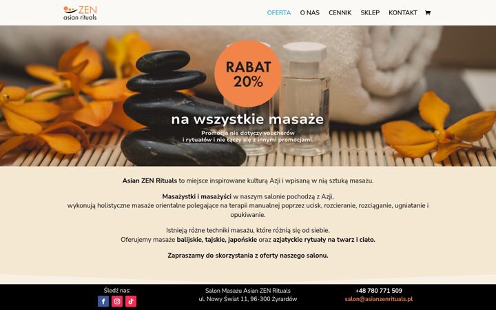 Screenshot of asianzenrituals.pl
