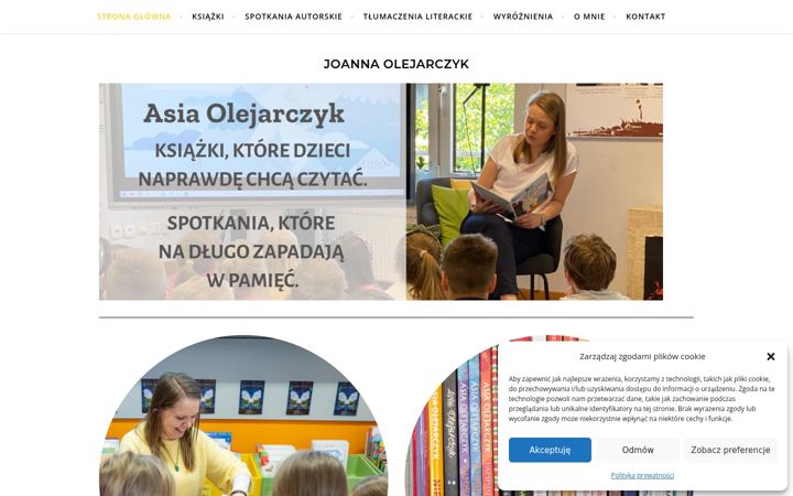 Screenshot of asiaolejarczyk.pl