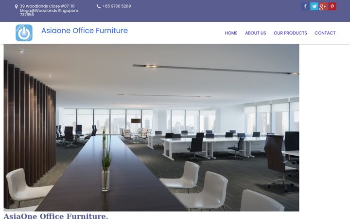 Screenshot of asiaoneofficefurniture.com.sg