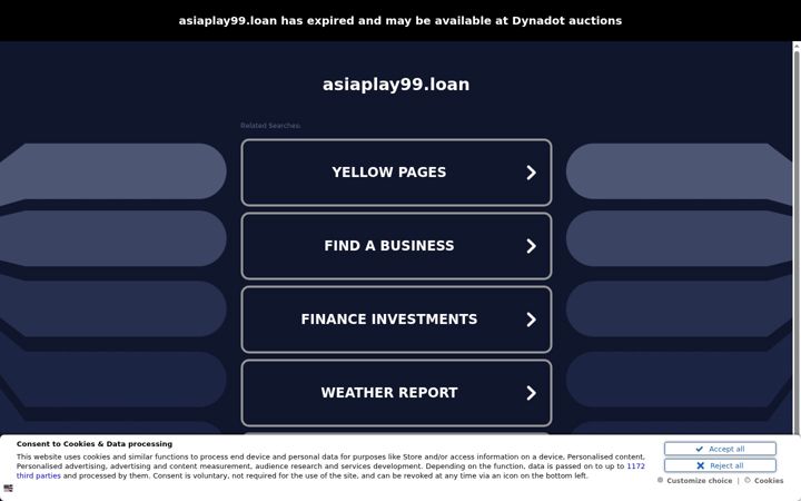 Screenshot of asiaplay99.loan