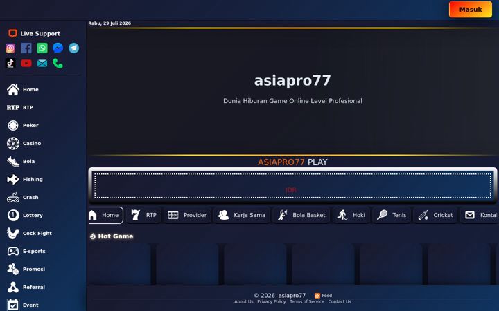 Kuvakaappaus sivustosta asiapro77.net