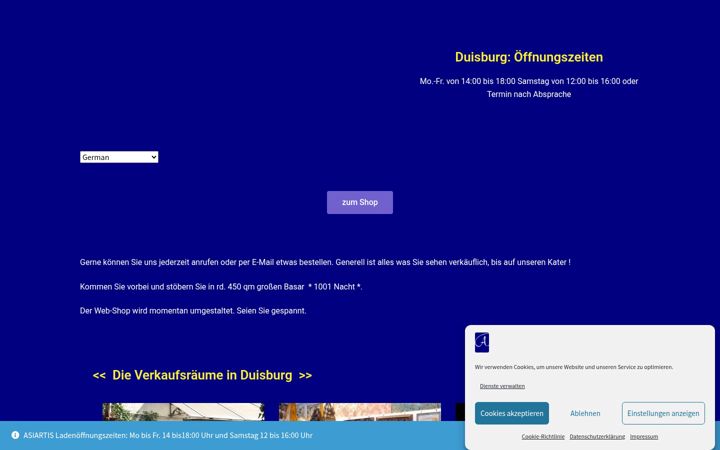 Screenshot of asiartis.de