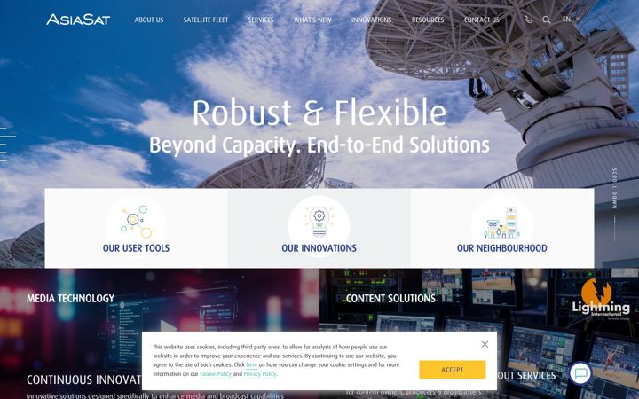 Screenshot of asiasat.com