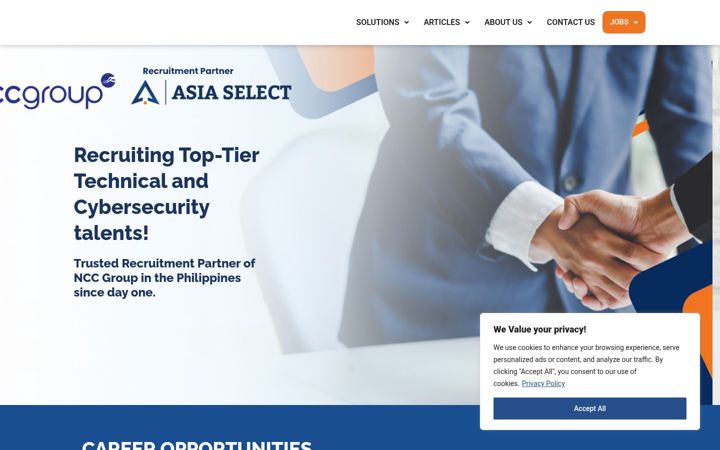 Screenshot of asiaselect.ph