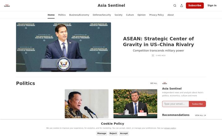 Screenshot of asiasentinel.com