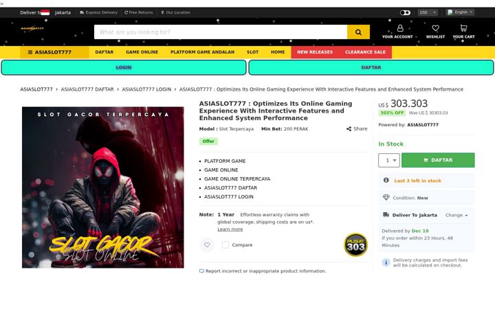 Screenshot of asiaslot777.org