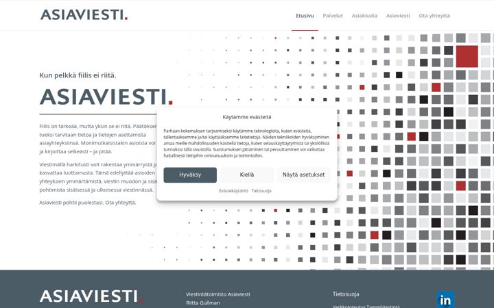 Screenshot of asiaviesti.fi