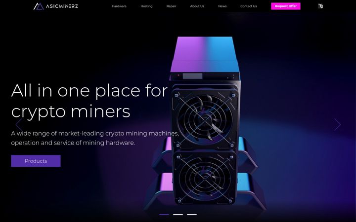 Ekraanipilt saidist asic-minerz.com