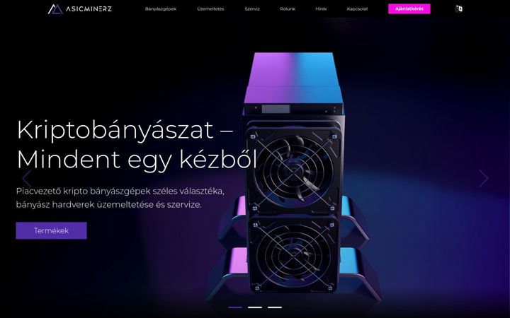 Ekraanipilt saidist asic-minerz.hu