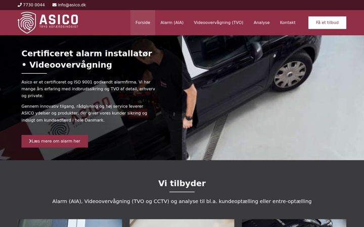 Screenshot of asico.dk