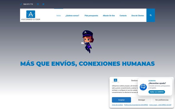 Screenshot of asicorreo.com