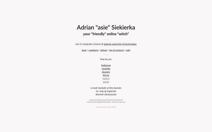 Screenshot of asie.pl