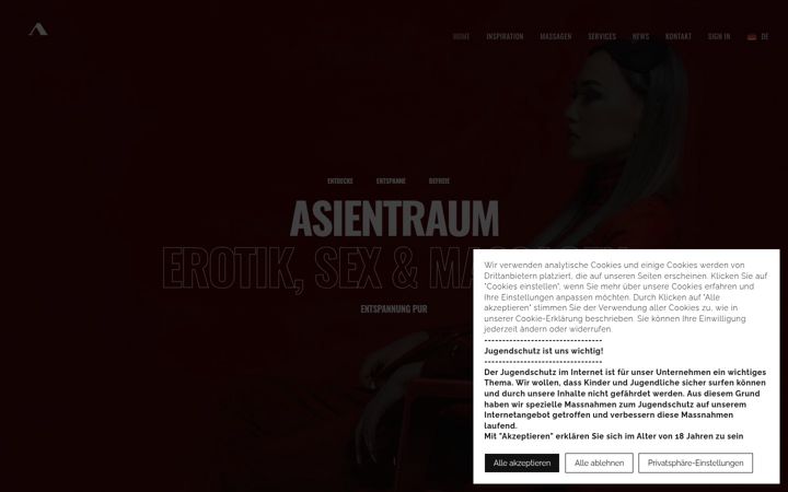 Screenshot of asientraum.com