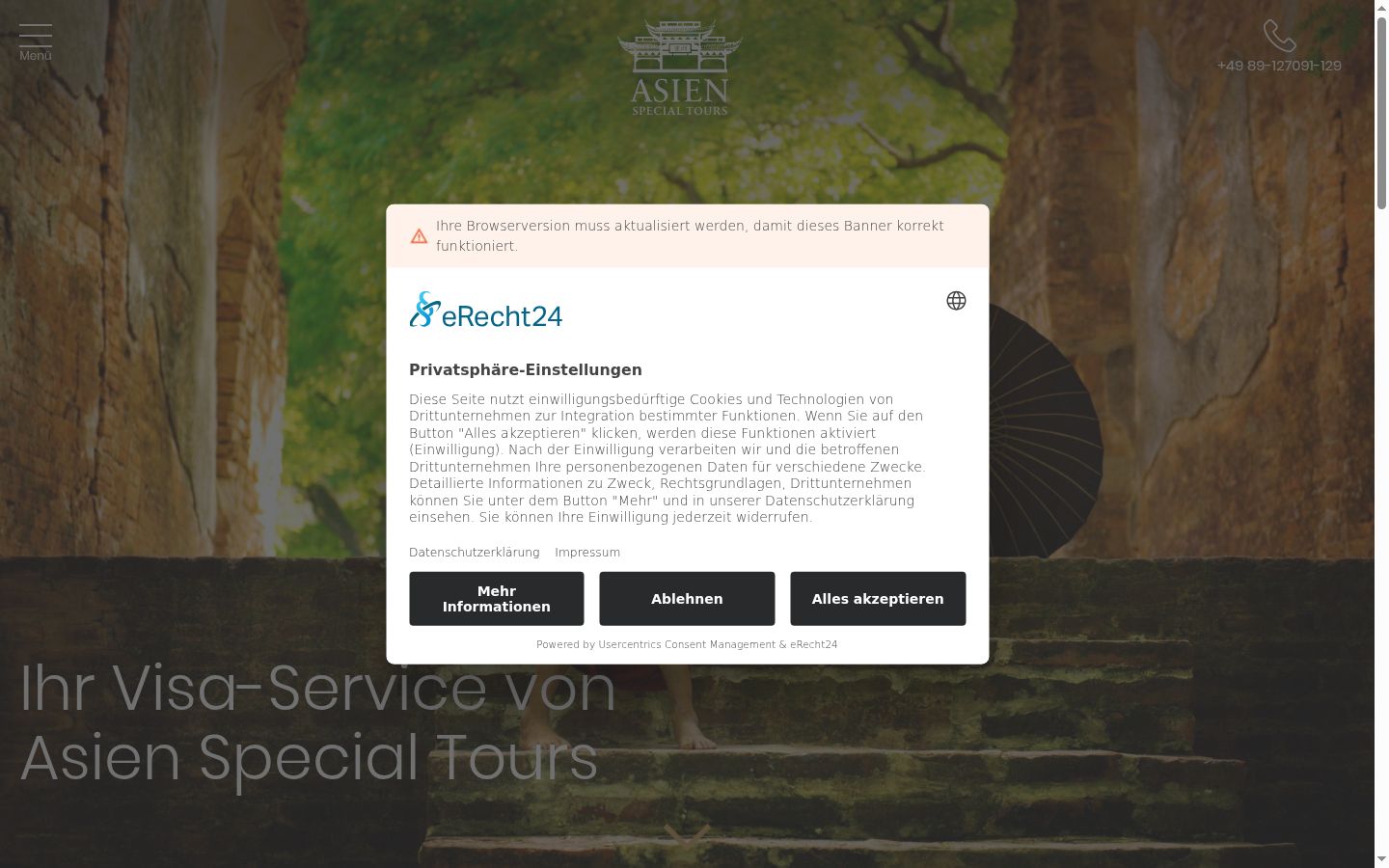 Screenshot tal-banner tal-kunsens muri qabel kwalunkwe interazzjoni