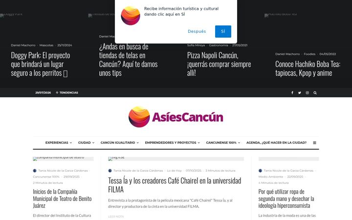 Screenshot van asiescancun.mx