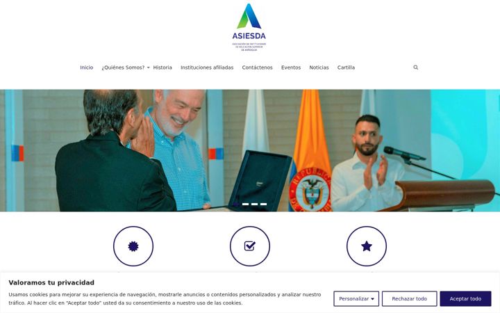 Screenshot van asiesda.org.co