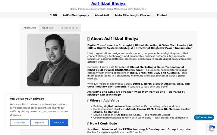 Screenshot of asifikbal.com
