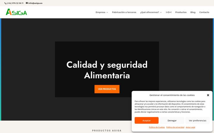 Captura de pantalla de asiga.es