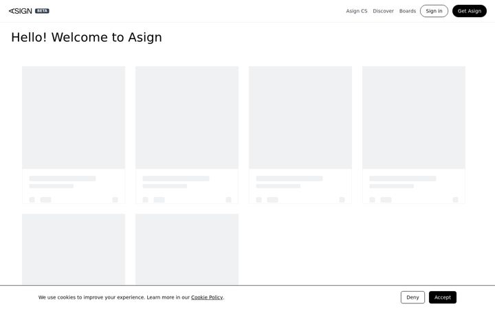 Screenshot of asign.art