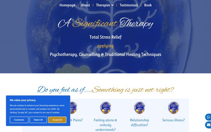 Screenshot of asignificanttherapy.com