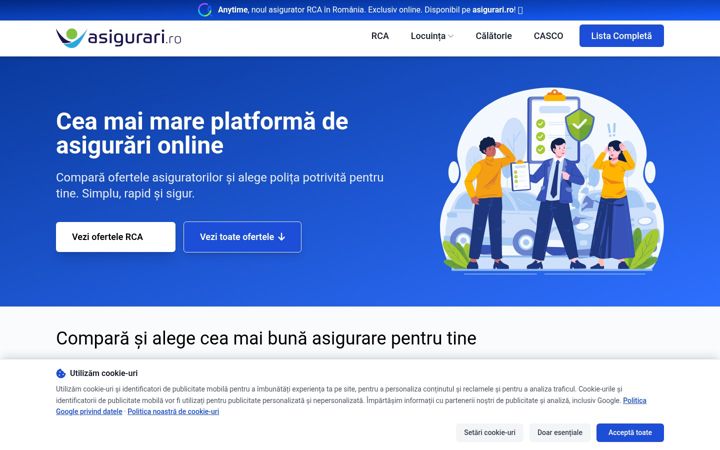Screenshot di asigurari.ro
