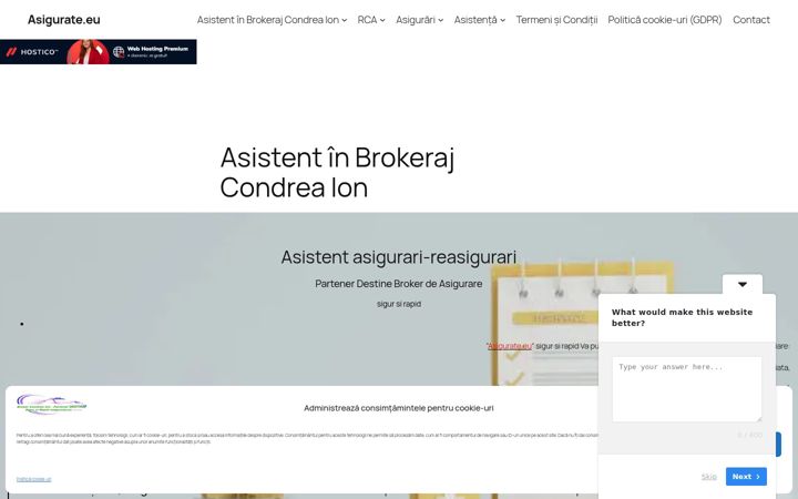 Screenshot of asigurate.eu