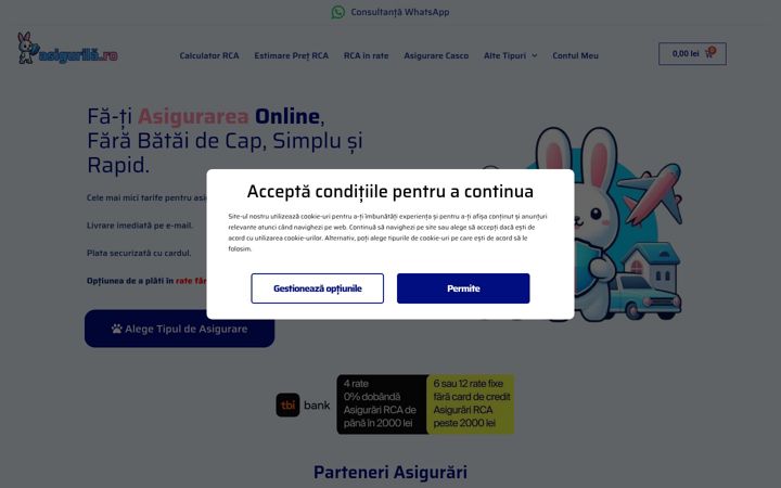 Screenshot of asigurila.ro