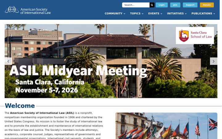 Screenshot of asil.org