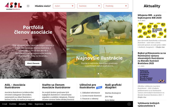 Screenshot of asil.sk