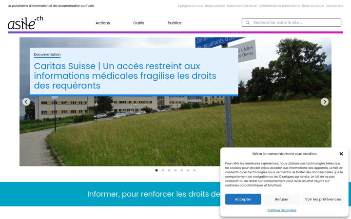 Screenshot of asile.ch