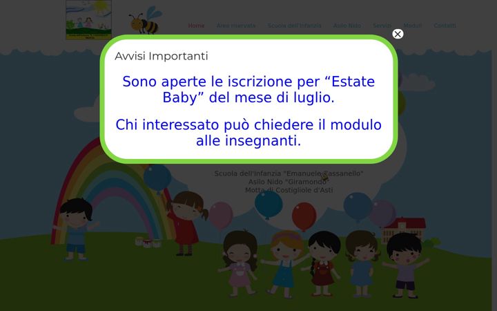 Screenshot of asilocassanellomotta.it