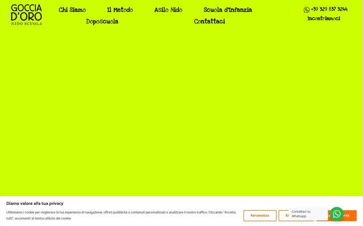 Screenshot of asilogocciadoro.it