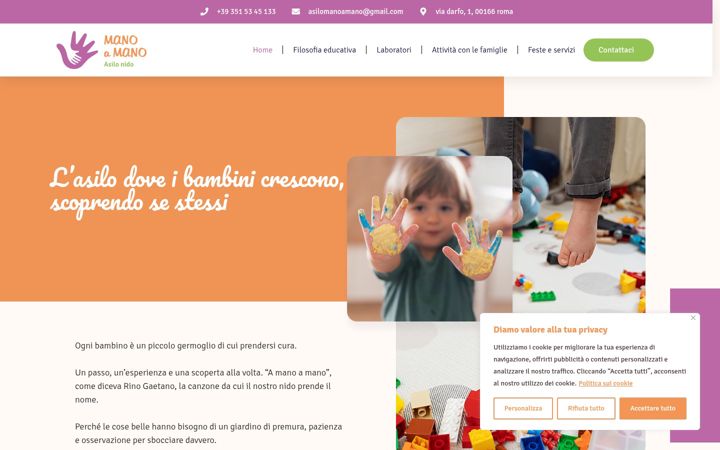 Screenshot of asilomanoamano.it