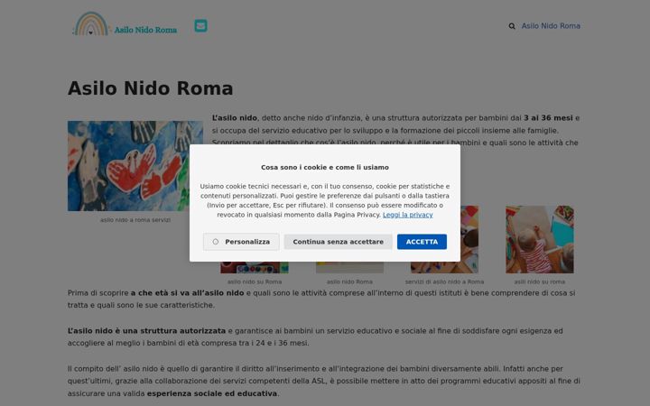 Screenshot van asilonido.roma.it