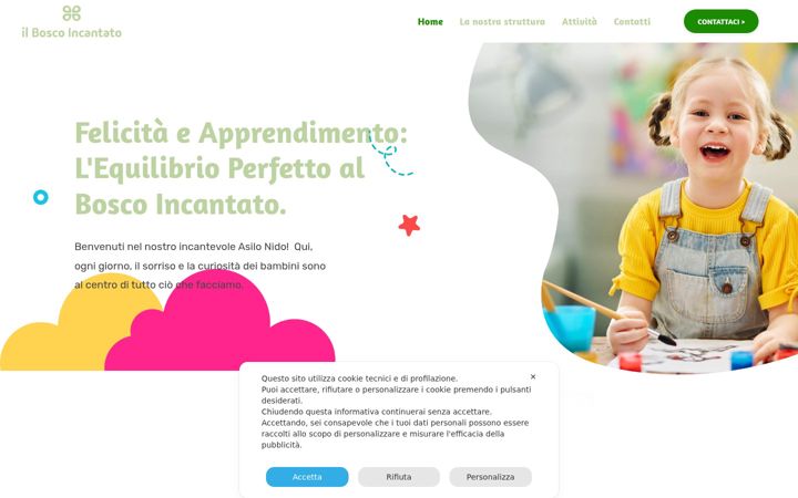 Screenshot of asilonidoilboscoincantato.it