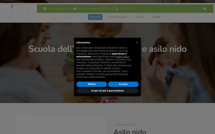 Screenshot of asilonidoilmondodeipiccoli.it