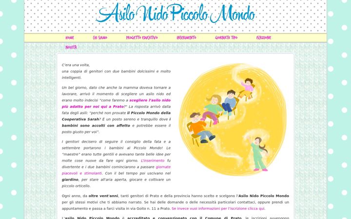 Screenshot of asilonidopiccolomondo.it