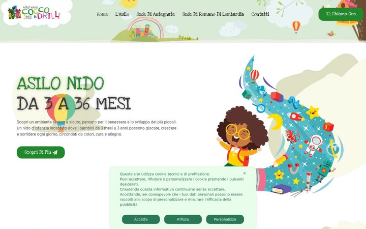 Screenshot of asilonidoprivatococcoedrilli.it
