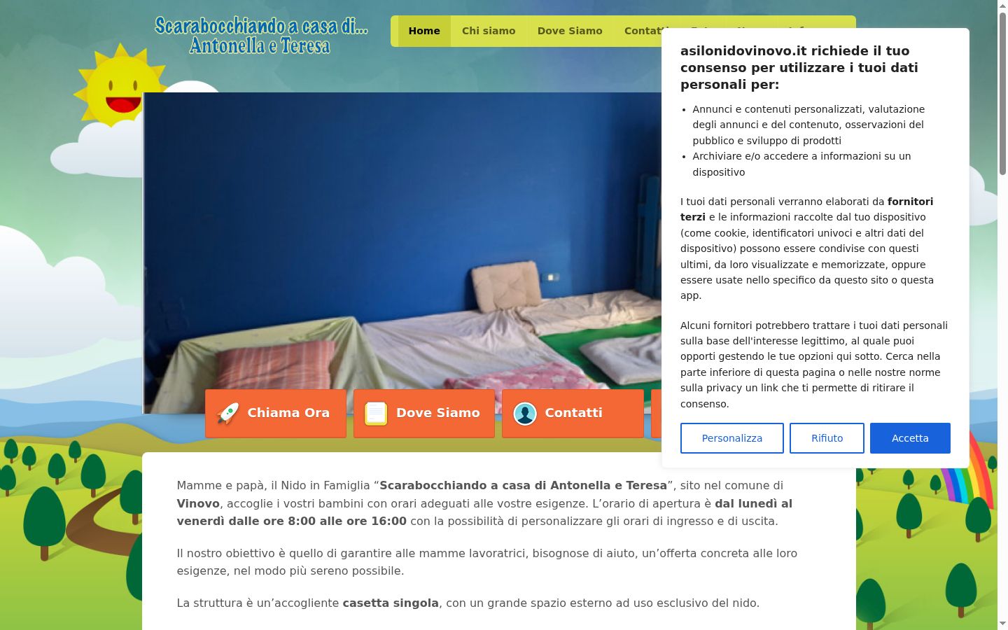 Ekrānuzņēmums ar piekrišanas baneri, kas tika rādīts pirms jebkādas mijiedarbības