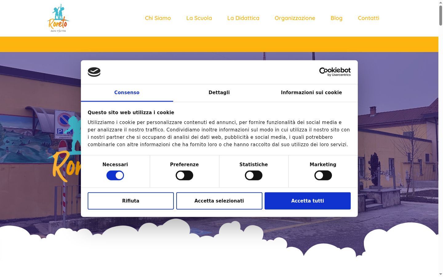 Zrzut ekranu banera zgody wyświetlanego przed jakąkolwiek interakcją
