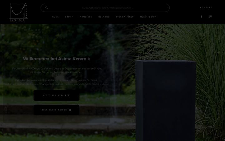Screenshot of asima-keramik.at