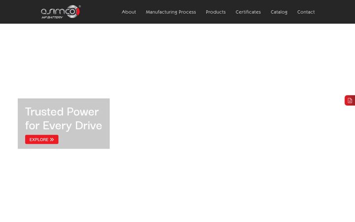 Screenshot of asimcobatteries.com