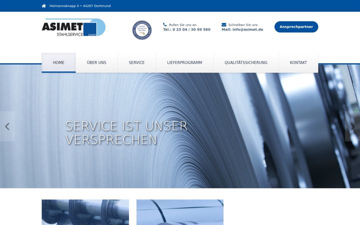 Screenshot of asimet.de