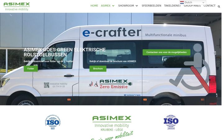 Screenshot of asimex.be