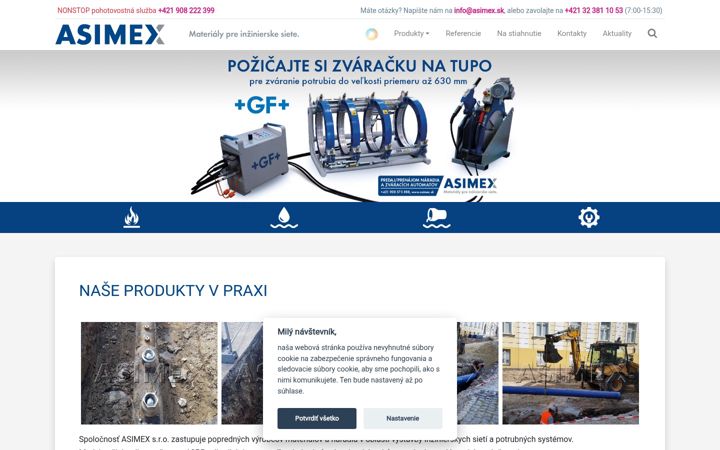 Screenshot of asimex.sk