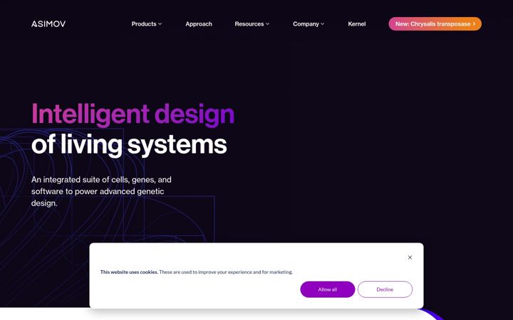 Screenshot του asimov.com